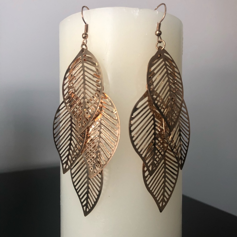 3 for $15 Leaf dangling Earrings.